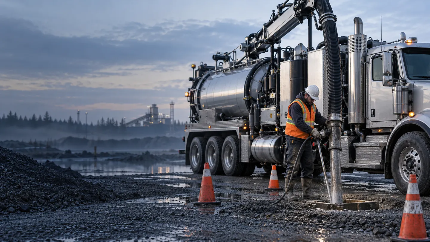 Illustrative hydrovac worksite